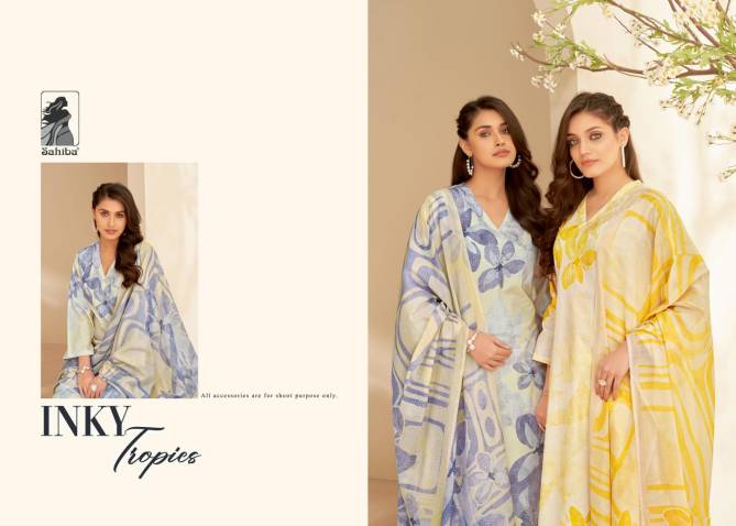 Inky Tropies By Sahiba Heavy Moscow Cotton Dress Material Wholesale Suppliers In Mumbai 